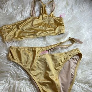 Victoria Secret gold 2piece bathing suit